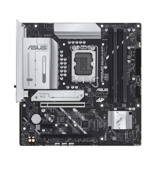 Mainboard | ASUS | Intel B860 Express | LGA1851 | Micro-ATX | Memory DDR5 | Memory slots 4 | 1xPCI-Express 4.0 1x | 1xPCI-Express 4.0 16x | 1xPCI-Express 5.0 16x | 2xM.2 | 1xHDMI | 1xDisplayPort | 7xUSB 2.0 | 1xUSB-C | 1xUSB-C w/Thunderbolt | 1xOptical S/