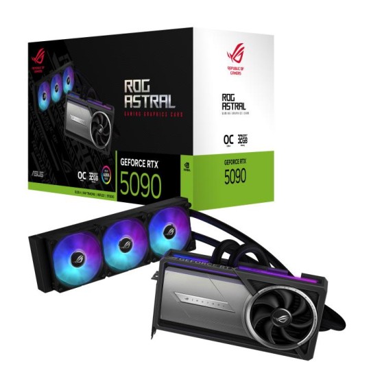 Graphics Card | ASUS | NVIDIA GeForce RTX 5090 | 32 GB | GDDR7 | 512 bit | PCIE 5.0 16x | GPU 2610 MHz | 2xHDMI | 3xDisplayPort | ASTRAL-LC-RTX5090-O32G-GA