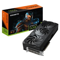 Graphics Card | GIGABYTE | NVIDIA GeForce RTX 5090 | 32 GB | GDDR7 | 512 bit | PCIE 5.0 16x | GPU 2467 MHz | Triple slot Fansink | 1xHDMI | 3xDisplayPort | GV-N5090WF3OC-32GD1.0