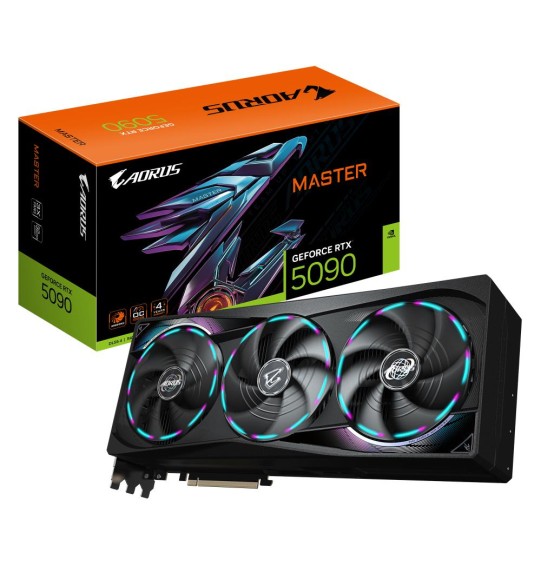 Graphics Card | GIGABYTE | NVIDIA GeForce RTX 5090 | 32 GB | GDDR7 | 512 bit | PCIE 5.0 16x | GPU 2655 MHz | Triple slot Fansink | 1xHDMI | 3xDisplayPort | N5090AORUSM-32GD