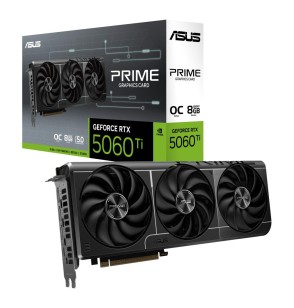 Graphics Card | ASUS | NVIDIA GeForce RTX 5060 Ti | 8 GB | GDDR7 | 128 bit | PCIE 5.0 16x | Triple slot Fansink | 1xHDMI | 3xDisplayPort | PRIME-RTX5060TI-O8G