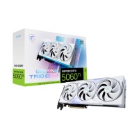 Graphics Card | MSI | NVIDIA GeForce RTX 5060 Ti | 16 GB | GDDR7 | 128 bit | PCIE 5.0 16x | Triple slot Fansink | 1xHDMI | 3xDisplayPort | 5060TI16GGAMTRIOOCWHITE