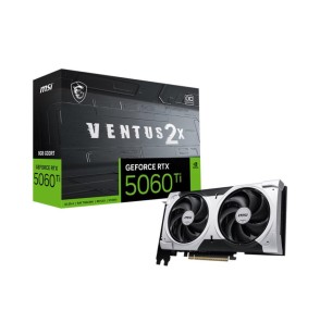 Graphics Card | MSI | NVIDIA GeForce RTX 5060 Ti | 8 GB | GDDR7 | 128 bit | PCIE 5.0 16x | Dual Slot Fansink | 1xHDMI | 3xDisplayPort | 5060TI8GVENTUS2XOCPL