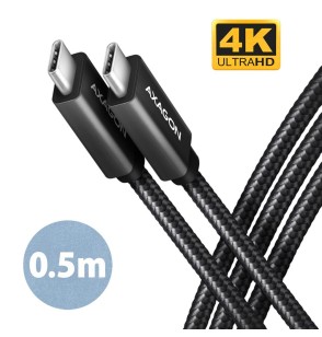 CABLE USB-C TO USB-C 0.5M 100W/BLACK BUCM32-CM05AB AXAGON