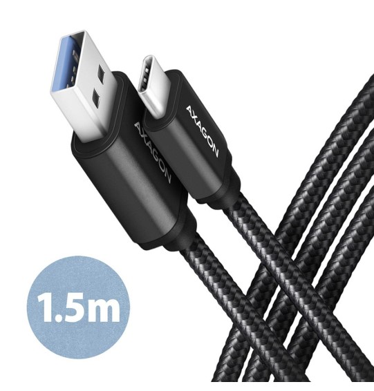 CABLE USB-C TO USB3.2 1.5M/BLACK BUCM3-AM15AB AXAGON