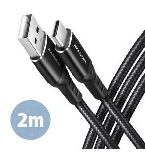 CABLE USB-C TO USB2.0 2M/BLACK BUCM-AM20AB AXAGON