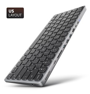 KEYBOARD + I/O HUB 9IN1/0.6M HMC-KB-US AXAGON