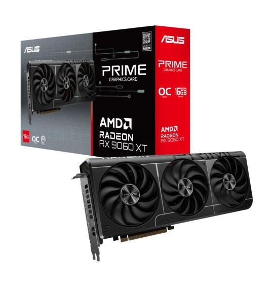 Graphics Card | ASUS | AMD Radeon RX 9060 XT | 16 GB | GDDR6 | 128 bit | PCIE 5.0 16x | Triple slot Fansink | 1xHDMI | 2xDisplayPort | PRIME-RX9060XT-O16G