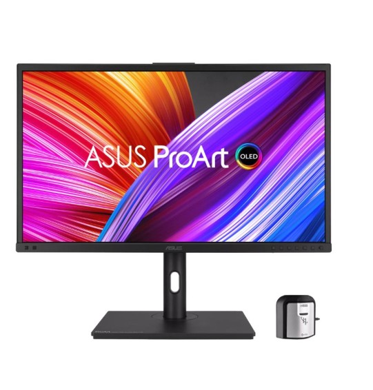 Monitor | ASUS | PA27DCE-K | 27" | Business/4K | Swivel | Pivot | Height adjustable | Tilt | Matte | Panel OLED | 3840x2160 | 16:9 | 60Hz | 0.1 ms | Colour Silver | 90LM0810-B01I70