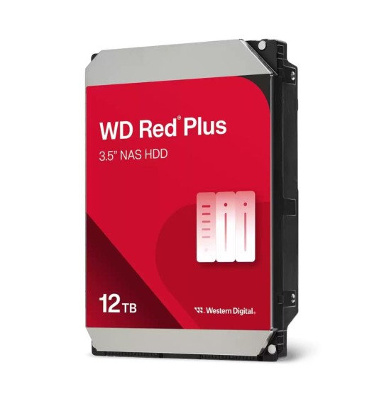 HDD | WESTERN DIGITAL | Red Plus | 12TB | SATA | 512 MB | 7200 rpm | 3,5" | WD120EFGX