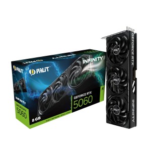 Graphics Card | PALIT | NVIDIA GeForce RTX 5060 | 8 GB | GDDR7 | 128 bit | PCIE 5.0 16x | Triple slot Fansink | 1xHDMI | 3xDisplayPort | NE75060019P1-GB2063S