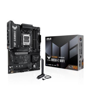 Mainboard | ASUS | AMD B850 | SAM5 | ATX | Memory DDR5 | Memory slots 4 | 1xPCI-Express 4.0 1x | 1xPCI-Express 4.0 16x | 1xPCI-Express 5.0 16x | 3xM.2 | 1xHDMI | 1xDisplayPort | 3xUSB 2.0 | 3xUSB 3.2 | 2xUSB-C | 1xRJ45 | 3xAudio port | TUFGAMINGB850M-EWIF
