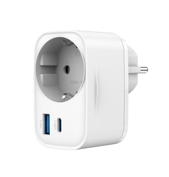 CHARGER USB UNIVERSAL 20W WHT/2P AC TA-ACPDQC20-01-W GEMBIRD