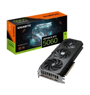 Graphics Card | GIGABYTE | NVIDIA GeForce RTX 5060 | 8 GB | GDDR7 | 128 bit | PCIE 5.0 16x | GPU 2595 MHz | Triple slot Fansink | 1xHDMI | 3xDisplayPort | GV-N5060GAMINGOC-8GD