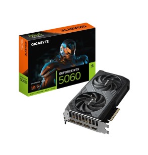 Graphics Card | GIGABYTE | NVIDIA GeForce RTX 5060 | 8 GB | GDDR7 | 128 bit | PCIE 5.0 16x | GPU 2512 MHz | 1xHDMI | 3xDisplayPort | GV-N5060WF2OC-8GD