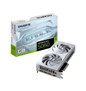 Graphics Card | GIGABYTE | NVIDIA GeForce RTX 5060 | 8 GB | GDDR7 | 128 bit | PCIE 5.0 16x | GPU 2550 MHz | Dual Slot Fansink | 1xHDMI | 3xDisplayPort | GV-N5060EAGLEOCICE-8GD