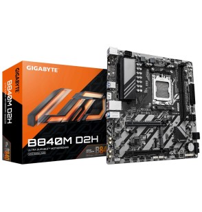 Mainboard | GIGABYTE | SAM5 | Micro-ATX | Memory DDR5 | Memory slots 2 | 1xPCI-Express 3.0 4x | 1xPCI-Express 4.0 16x | 2xM.2 | 1xHDMI | 4xUSB 2.0 | 2xUSB 3.2 | 1xPS/2 | 1xRJ45 | 3xAudio port | B840MD2H