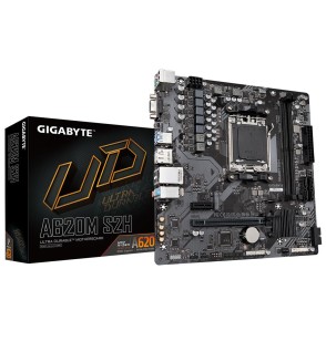 Mainboard | GIGABYTE | AMD A620 | SAM5 | Micro-ATX | Memory DDR5 | Memory slots 2 | 1xPCI-Express 3.0 1x | 1xPCI-Express 4.0 16x | 1xM.2 | 1x15pin D-sub | 1xHDMI | 1xDisplayPort | 4xUSB 2.0 | 2xUSB 3.2 | 1xPS/2 | 1xRJ45 | 3xAudio port | A620MS2H1.2