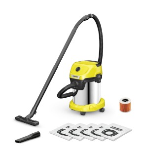 Vacuum Cleaner | KARCHER | Wet and dry vacuum cleaner WD 3 S V-17/4/20 + 4 FB | 1000 Watts | Suction power 230W | Capacity 17 l | Noise 74 dB | Yellow | Weight 4.8 kg | 1.628-152.0