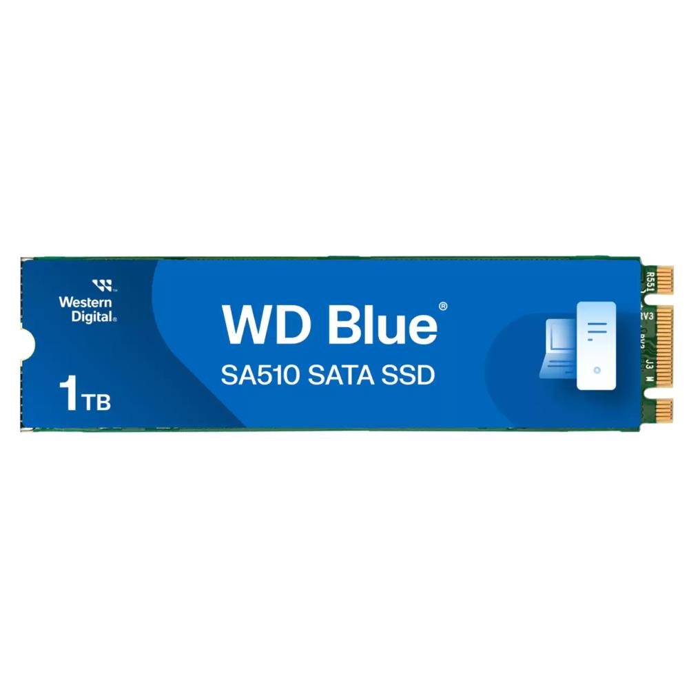 SSD|WESTERN DIGITAL|Blue SA510|1TB|M.2|SATA 3.0|Write speed 520 MBytes/sec|Read speed 560 MBytes/sec|2.38mm|TBW 400 TB|MTBF 1750000 hours|WDS100T3B0B