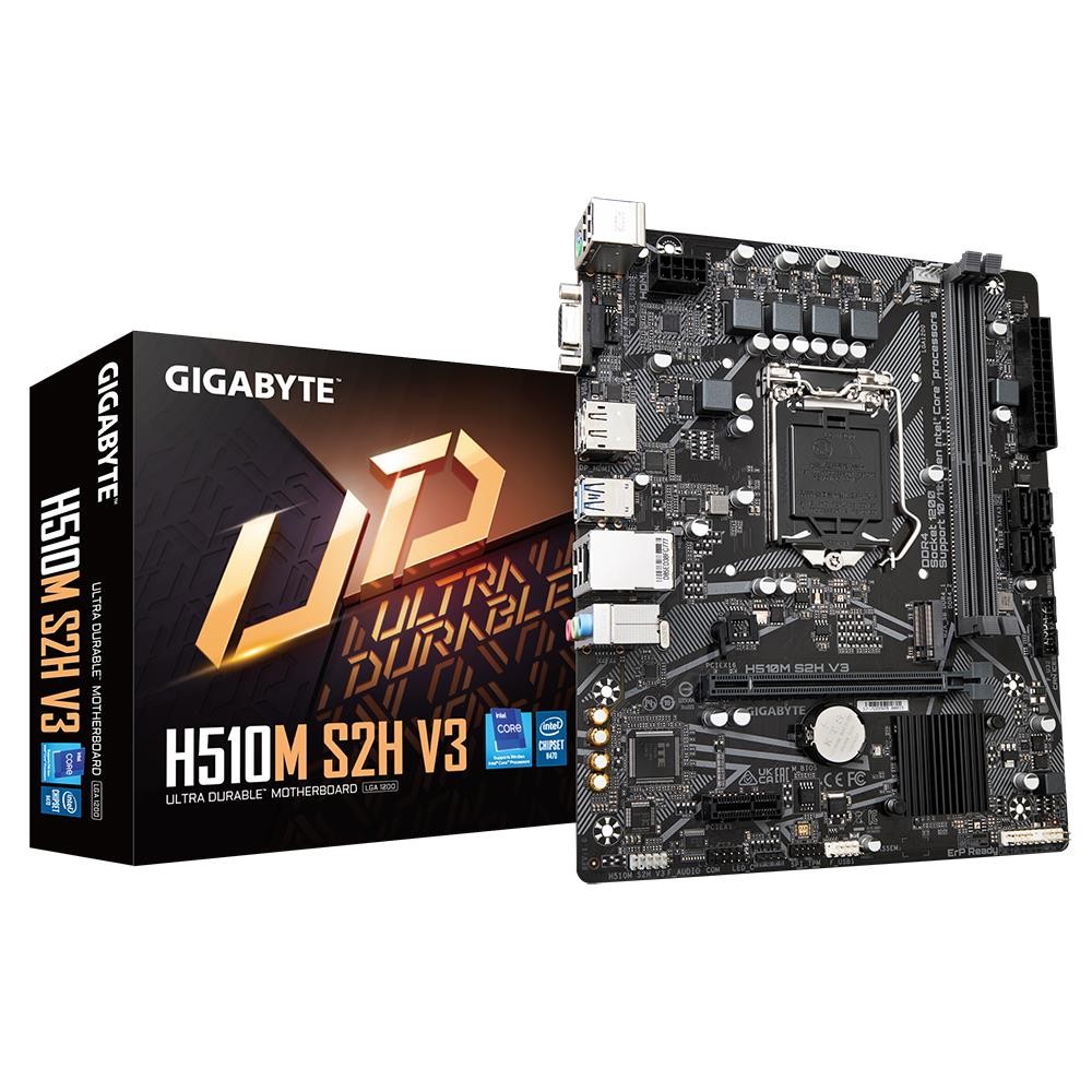 Mainboard|GIGABYTE|Intel H470 Express|LGA1200|Micro-ATX|Memory DDR4|Memory slots 2|1xPCI-Express 3.0 1x|1xPCI-Express 3.0 16x|1xM.2|1x15pin D-sub|1xHDMI|1xDisplayPort|2xAudio-In|1xAudio-Out|4xUSB 2.0|2xUSB 3.2|2xPS/2|1xRJ45|H510MS2HV3