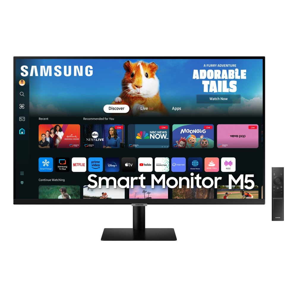 LCD Monitor|SAMSUNG|27"|TV Monitor/Smart|Panel VA|1920x1080|16:9|60Hz|Matte|4 ms|Speakers|Tilt|Colour Black|LS27DM500EUXDU
