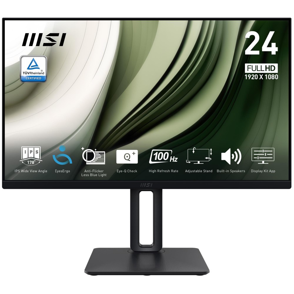LCD Monitor|MSI|PRO MP245PG|23.8"|Business|Panel IPS|1920x1080|16:9|100Hz|Matte|1 ms|Swivel|Pivot|Height adjustable|Tilt|Colour Black|PROMP245PG