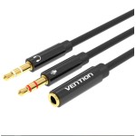 CABLE AUDIO 2X3.5MM TO 3.5MM/0.3M BBTBY VENTION