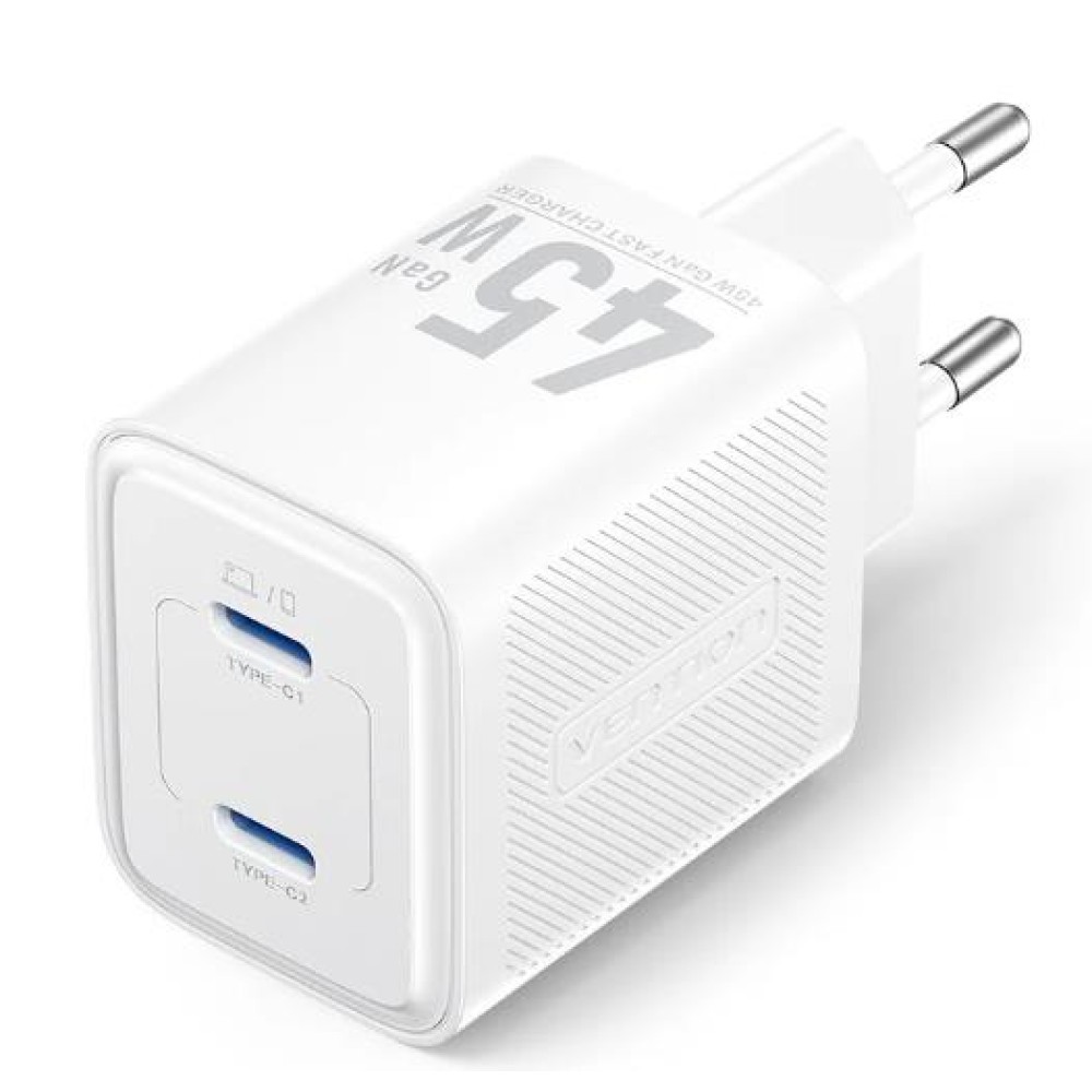 MOBILE CHARGER WALL 45W USB-C/2P WHITE FEFW0-EU VENTION