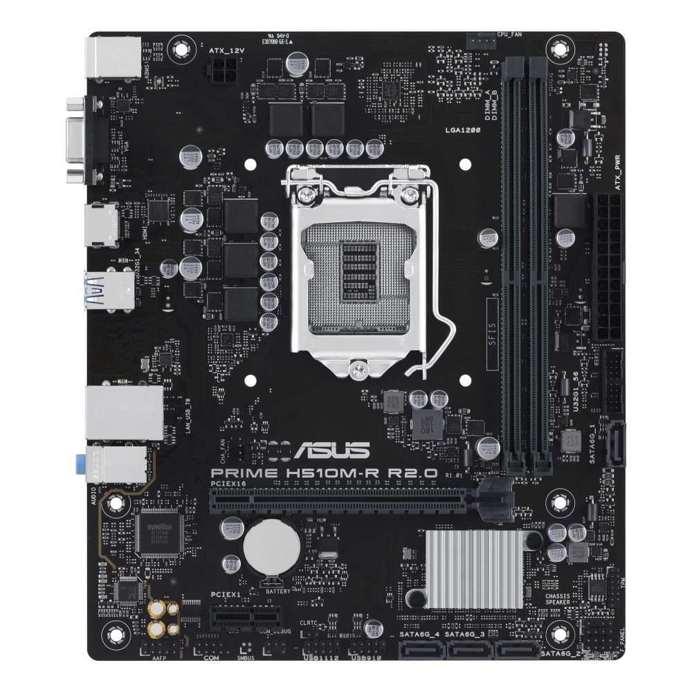 Mainboard|ASUS|Intel H470 Express|LGA1200|Micro-ATX|Memory DDR4|Memory slots 2|1xPCI-Express 3.0 1x|1xPCI-Express 4.0 16x|1x15pin D-sub|1xHDMI|2xUSB 2.0|2xUSB 3.2|2xPS/2|1xRJ45|3xAudio port|PRIMEH510M-RR2.0-SI
