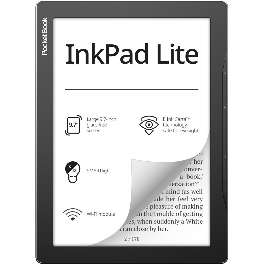 E-Reader|POCKETBOOK|InkPad Lite|9.7"|1200x825|1xUSB type C|Micro SD|Wireless LAN 802.11b/g/n|Grey|PB970-M-WW