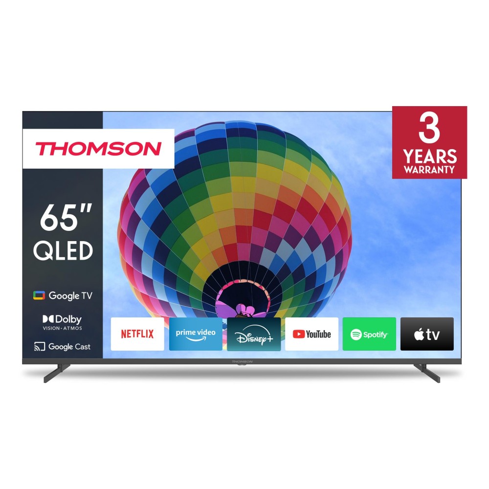TV Set|THOMSON|65"|4K/Smart|QLED|3840x2160|Wireless LAN|Bluetooth|Google TV|Dark Grey|65QG4S14