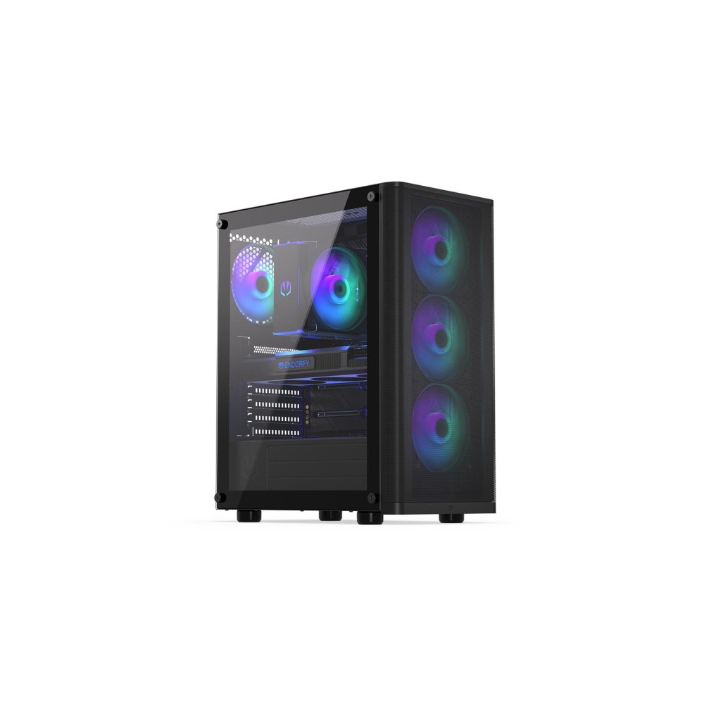 Case|ENDORFY|Ventum 200 ARGB|MidiTower|Case product features Transparent panel|Not included|ATX|MicroATX|MiniITX|Colour Black|EY2A014