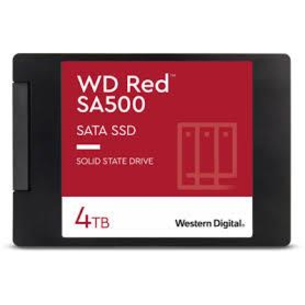 SSD|WESTERN DIGITAL|Red SA500|4TB|SATA 3.0|Write speed 520 MBytes/sec|Read speed 560 MBytes/sec|2,5"|TBW 500 TB|MTBF 1750000 hours|WDS400T2R0A