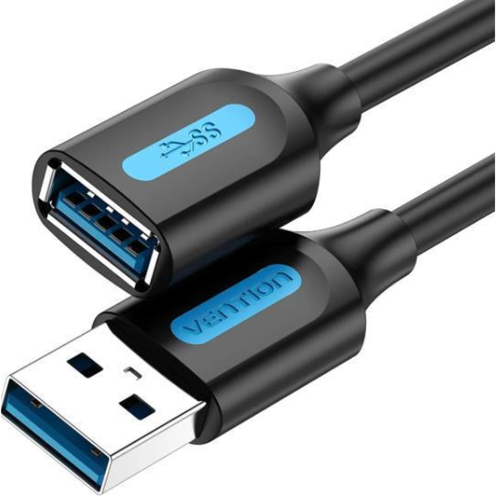 CABLE USB3.0 MALE TO FEMALE/1M BLACK CBHBF VENTION