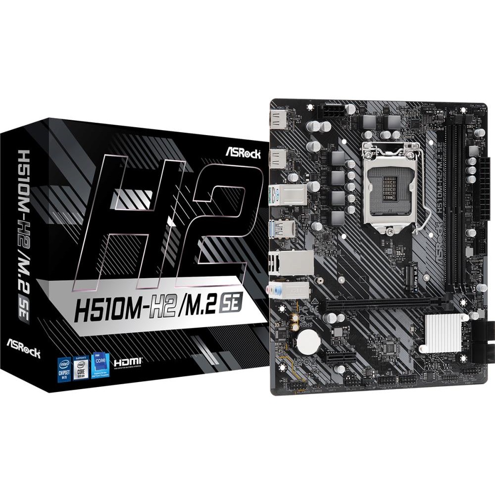 Mainboard|ASROCK|Intel H470 Express|LGA1200|Micro-ATX|Memory DDR4|Memory slots 2|1xPCI-Express 3.0 1x|1xPCI-Express 4.0 16x|1xM.2|2xHDMI|2xUSB 2.0|4xUSB 3.0|1xPS/2|1xRJ45|3xAudio port|H510M-H2/M.2SE Mainboard|ASROCK|Intel H470 Express|LGA1200|Micro-ATX|Memory DDR4|Memory slots 2|1xPCI-Express 3.0 1x|1xPCI-Express 4.0 16x|1xM.2|2xHDMI|2xUSB 2.0|4xUSB 3.0|1xPS/2|1xRJ45|3xAudio port|H510M-H2/M.2SE