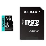 MEMORY MICRO SDXC 64GB W/ADAP./AUSDX64GUI3V30SA2-RA1 ADATA