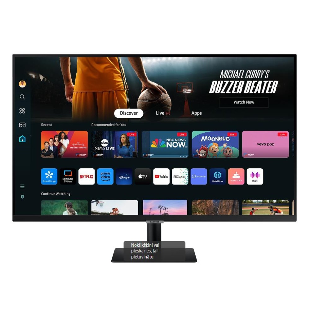 LCD Monitor|SAMSUNG|32"|Smart|Panel VA|3840x2160|16:9|60 Hz|4 ms|Colour Black|LS32DM702UUXDU