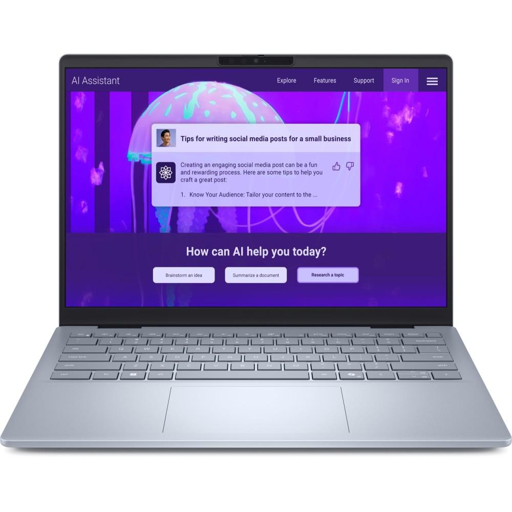 Notebook|DELL|14 Plus DB14250|CPU  Core Ultra|u7-256V|2200 MHz|14"|2560x1600|RAM 16GB|LPDDR5x|8533 MHz|SSD 512GB|Intel Arc Graphics|Integrated|NOR|Windows 11 Pro|Ice Blue|1.55 kg|DB14250_LNL_208_NORD