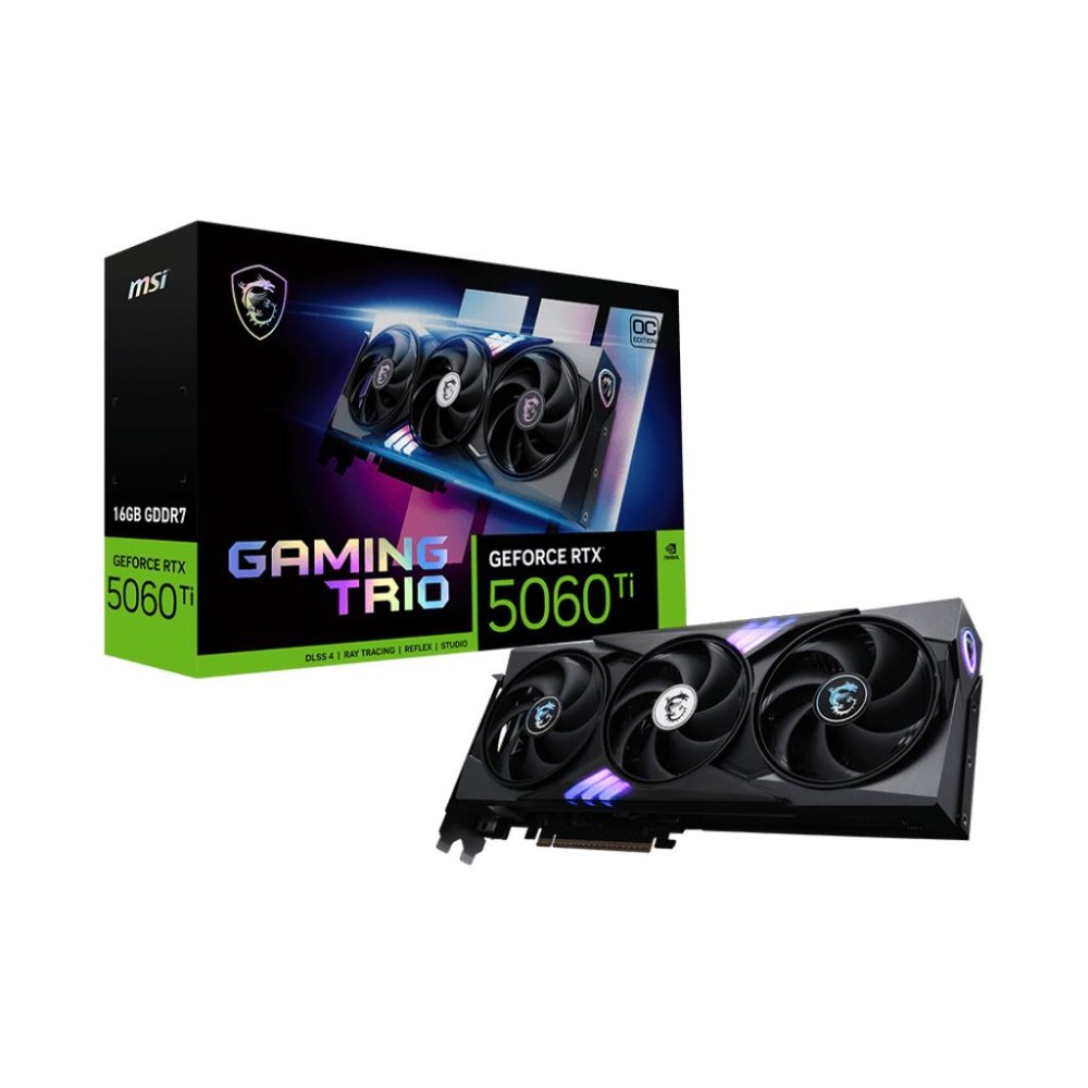 Graphics Card|MSI|NVIDIA|GeForce RTX 5060 Ti|16 GB|GDDR7|128 bit|PCI Express x16 5.0|Active|5060TI16GGAMINGTRIOOC Graphics Card|MSI|NVIDIA|GeForce RTX 5060 Ti|16 GB|GDDR7|128 bit|PCI Express x16 5.0|Active|5060TI16GGAMINGTRIOOC