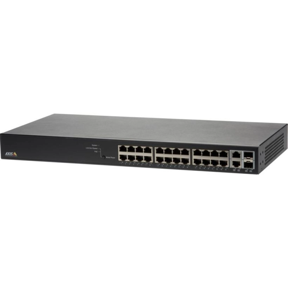 Switch|AXIS|Rack 1U|24x10Base-T / 100Base-TX / 1000Base-T|2x10/100/1000BASE-T/SFP combo|2xSFP|24xRJ45|PoE ports 24|01192-002