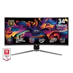 Monitor|MSI|34"|Gaming/Curved/21 : 9|Panel QD-OLED|3440x1440|240|Matte|0.03 ms|Swivel|Height adjustable|Tilt|Colour Black|MPG341CQPXQD-OLED
