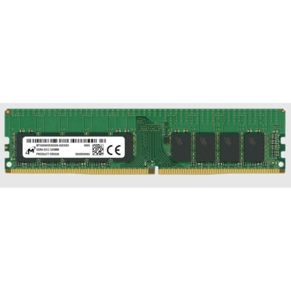 Server Memory Module|MICRON|DDR4|16GB|UDIMM/ECC|3200 MHz|CL 22|1.2 V|MTA18ASF2G72AZ-3G2R1R