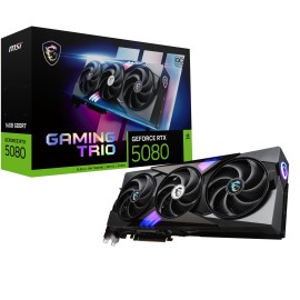 Graphics Card|MSI|NVIDIA GeForce RTX 5080|16 GB|GDDR7|256 bit|PCIE 5.0 16x|Dual Slot Fansink|1xHDMI|3xDisplayPort|RTX508016GGAMTRIOOC Graphics Card|MSI|NVIDIA GeForce RTX 5080|16 GB|GDDR7|256 bit|PCIE 5.0 16x|Dual Slot Fansink|1xHDMI|3xDisplayPort|RTX508016GGAMTRIOOC