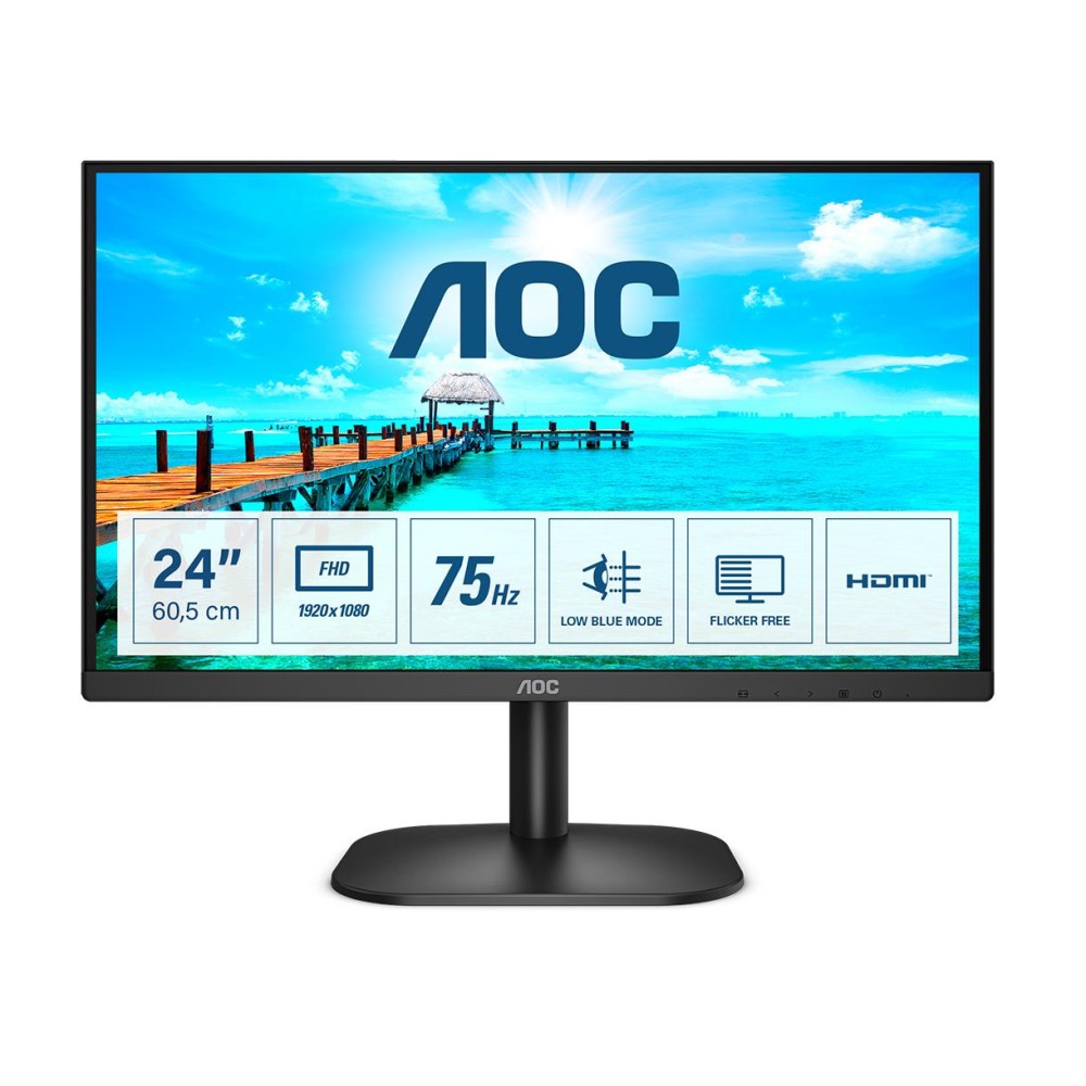 LCD Monitor|AOC|24B2XHM2|23.8"|Panel VA|1920x1080|16:9|75Hz|4 ms|Tilt|Colour Black|24B2XHM2