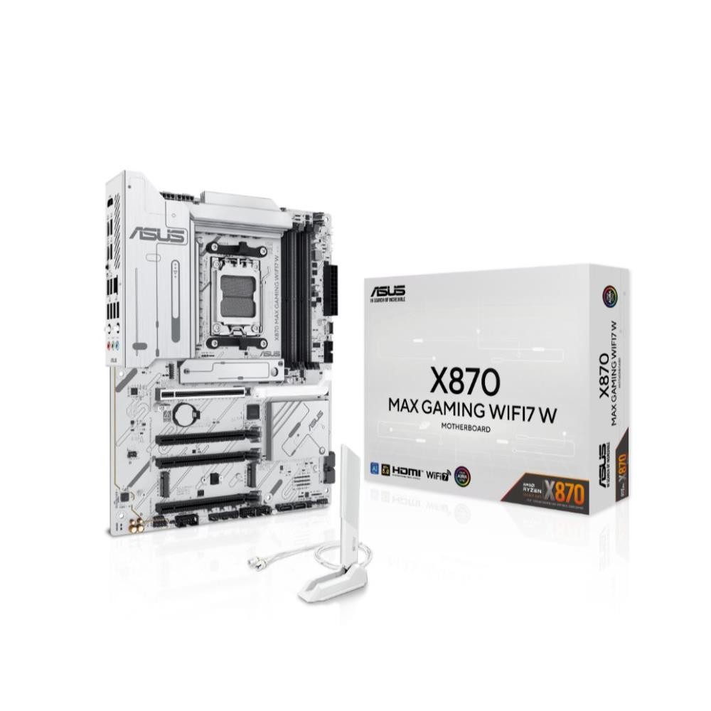 Mainboard|ASUS|AMD X870|SAM5|ATX|Memory DDR5|Memory slots 4|1xPCI-Express 3.0 16x|2xPCI-Express 4.0 16x|1xPCI-Express 5.0 16x|3xM.2|1xHDMI|4xUSB 2.0|4xUSB 3.2|2xUSB-C|1xOptical S/PDIF|1xRJ45|3xAudio port|X870MAXGAMINGWIFI7W