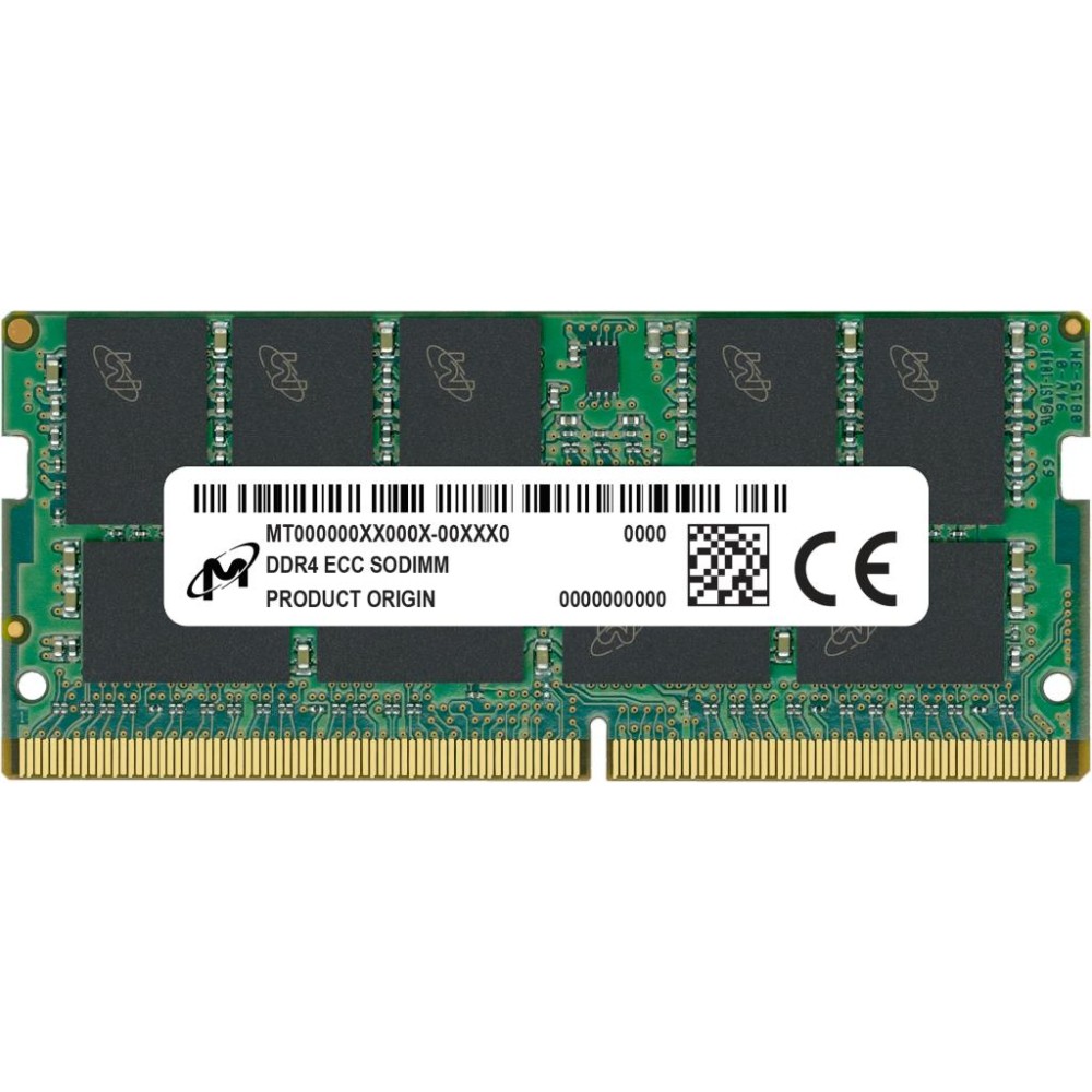 Server Memory Module|MICRON|DDR4|32GB|ECC|3200 MHz|CL 22|1.2 V|MTA18ASF4G72HZ-3G2R