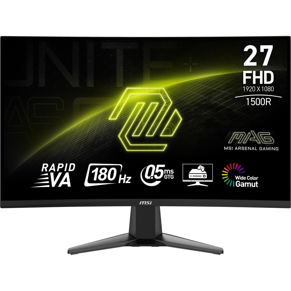 LCD Monitor|MSI|MAG 27C6F|27"|Gaming/Curved|Panel VA|1920x1080|16:9|180Hz|0.5 ms|MAG27C6F