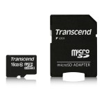 MEMORY MICRO SDHC 16GB W/ADAPT/CLASS10 TS16GUSDHC10 TRANSCEND