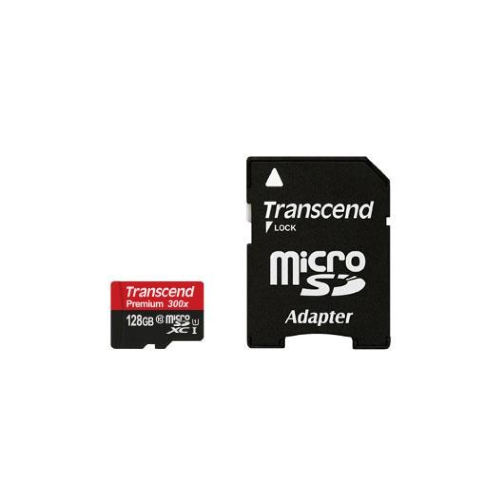 MEMORY MICRO SDXC 128GB W/ADAP/UHS-I TS128GUSDU1 TRANSCEND
